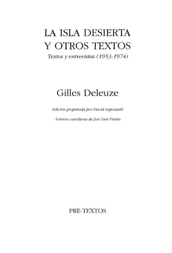 La isla desierta y otros textos : textos y entrevistas (1953-1974)