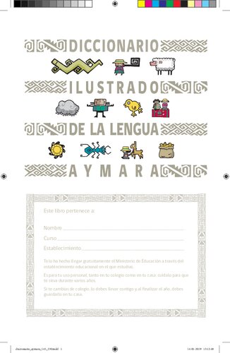 Diccionario ilustrado de la lengua aymara