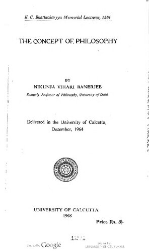 The Concept of Philosophy