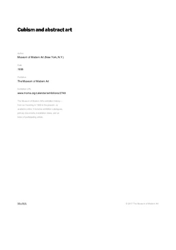 Cubism and Abstract Art