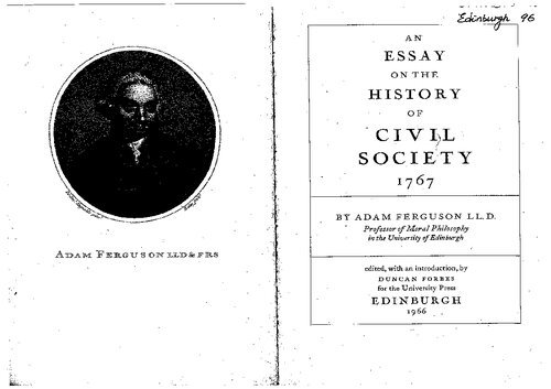Essay on the History of Civil Society