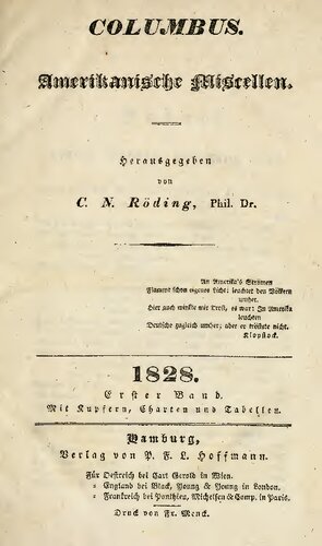 Columbus. Amerikanische Miscellen