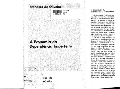 A economia da dependência imperfeita