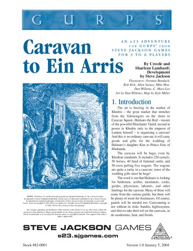 GURPS 4th edition. Caravan to Ein Arris