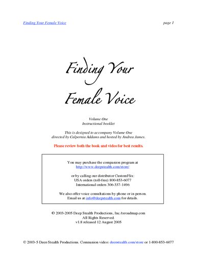 Finding Your Female Voice