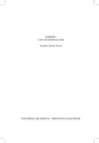 Badiou : una introducción