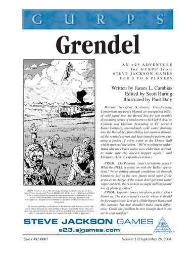 GURPS Classic: Mars: Grendel