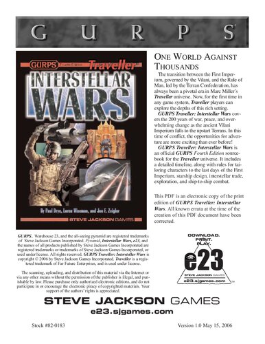 GURPS Traveller: Interstellar Wars