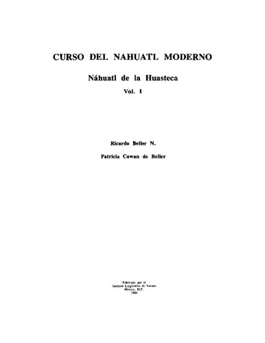 Curso del nahuatl moderno: Náhuatl de la Huasteca