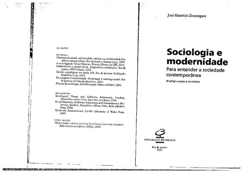 Sociologia e Modernidade