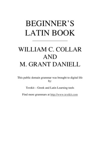 Beginner's Latin book