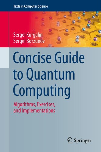 Concise Guide to Quantum Computing: Algorithms, Exercises, and Implementations