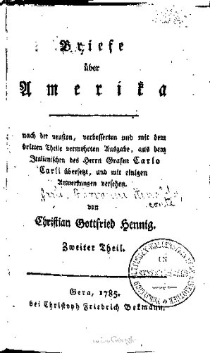 Briefe über Amerika