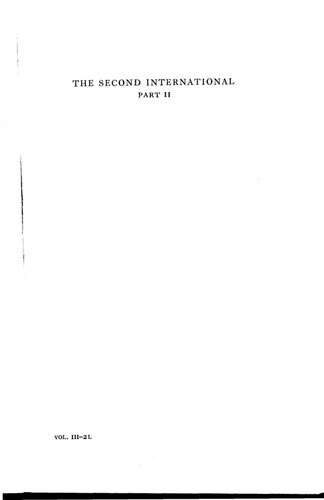 The Second International 1889-1914