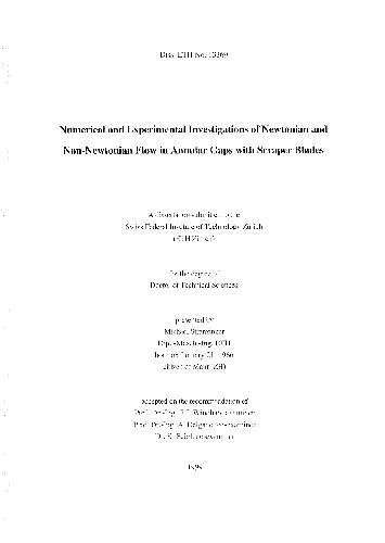 Numerical and experimental investigations of Newtonian and non-Newtonian flow in Annular Gaps with Spraper Blades