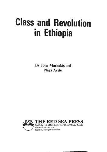 Class and Revolution in Ethiopia
