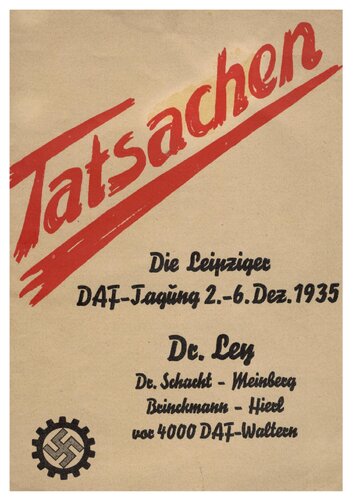 Tatsachen - Leipziger DAF-Tagung vom 2.-6. Dezember 1935