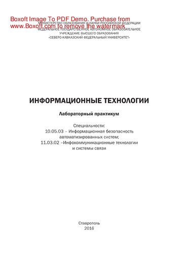 Информационные технологии. Лабораторный практикум