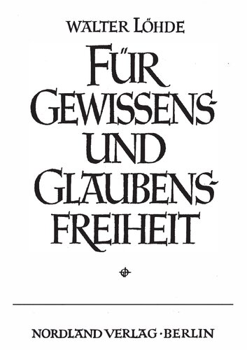 Fuer Gewissens- und Glaubensfreiheit