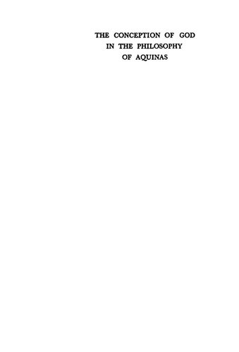 The conception of God in the philosophy of Aquinas