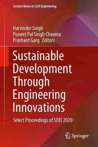 Sustainable Development Through Engineering Innovations: Select Proceedings of SDEI 2020
