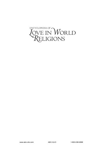 Encyclopedia of Love in World Religions