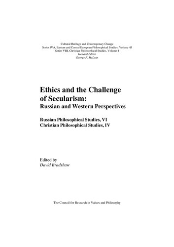 Ethics and the Challenge of Secularism: Russian and Western Perspectives