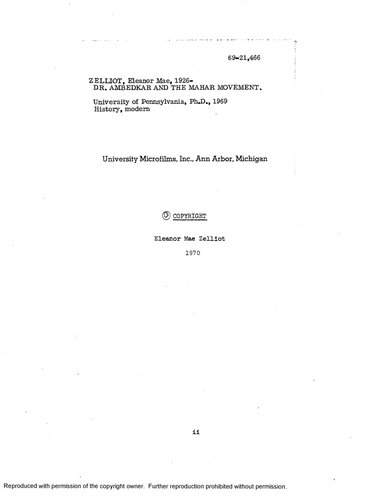 Dr. Ambedkar and the Mahar Movement