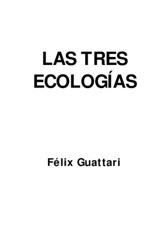 Las tres ecologias