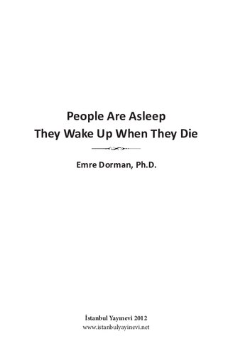 People Are Asleep They Wake Up When They Die