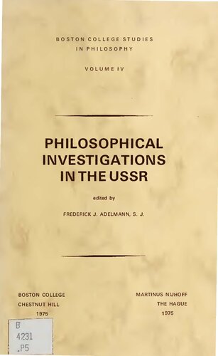 Philosophical Investigations in the USSR