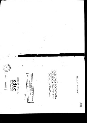 Por uma economia política da cidade