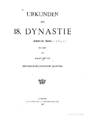 Urkunden der 18. Dynastie