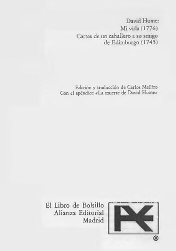 Mi vida (1776) ; Carta de un caballero a su amigo de Edimburgo (1745)