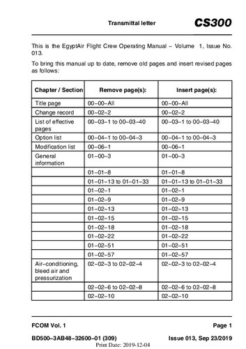 A220-300/CS300/BD500-1A11 Flight Crew Operating Manual Volume 1