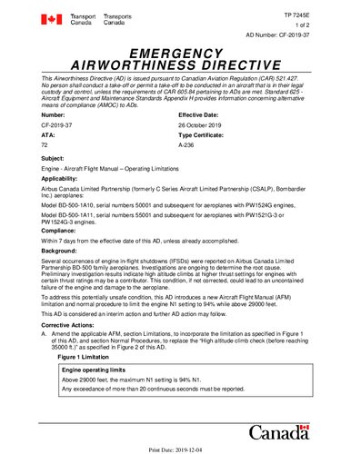 A220-300/CS300/BD500-1A11 Airplane Flight Manual