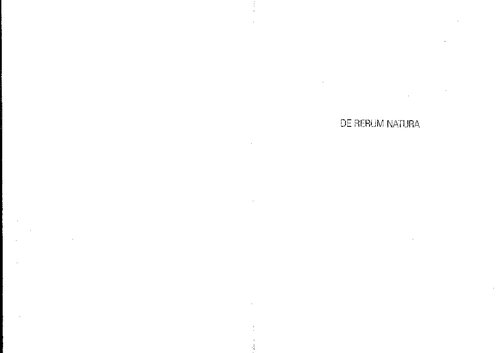 De rerum natura : acerca de la naturaleza de las cosas