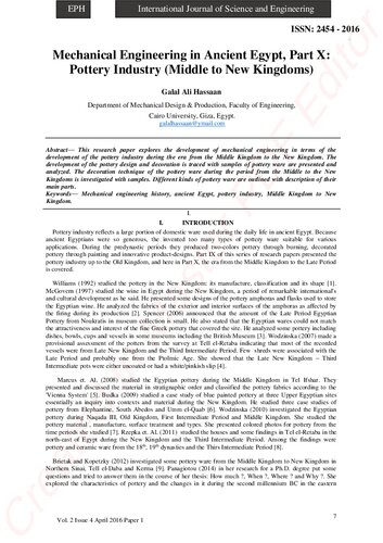 Ancient Egyptian Technology , Mechanical Engineering in Ancient Egypt