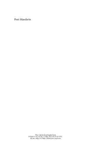 Post-Mandarin: masculinity and aesthetic modernity in colonial Vietnam