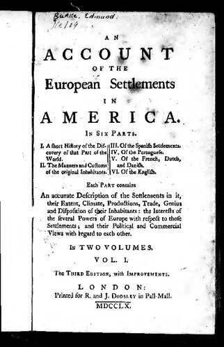 An Account of the European Settlements in America in six parts
