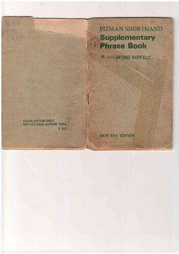 PITMAN SHORTHAND SUPPLEMENTARY PHRASE BOOK