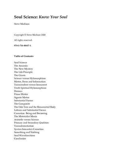 Soul Science Know your Soul