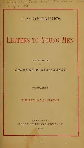Letters to Young Men