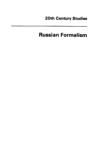 Russian formalism: a collection of articles and texts in translation