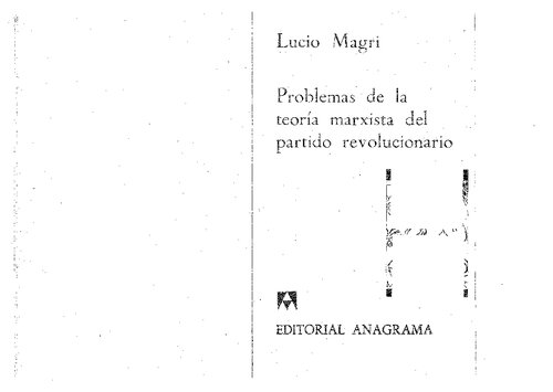 Problemas de la teoría marxista del partido revolucionario