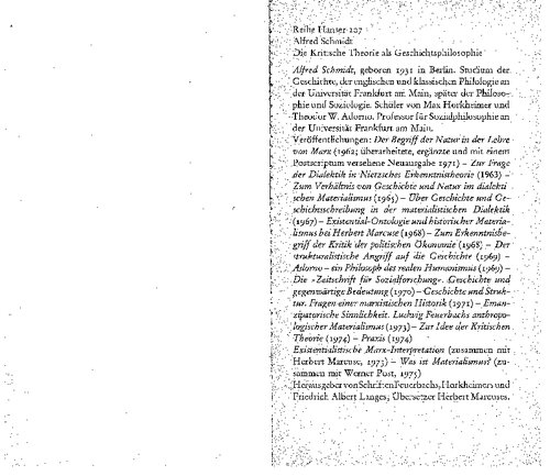 Kritische Theorie als Geschichtsphilosophie