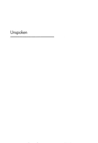 Unspoken : a rhetoric of silence