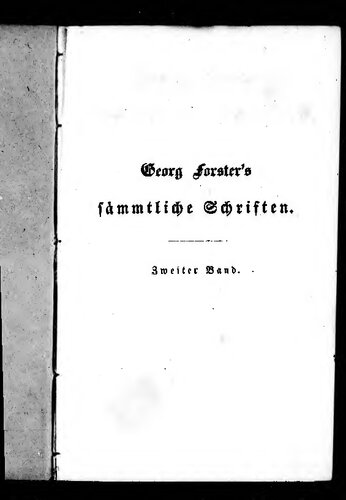 Johann Reinhold Forster's und Georg Forster's Reise um die Welt in den Jahren 1772 bis 1775