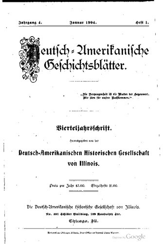 Deutsch-Amerikanische Geschichtsblätter