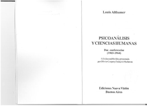 Psicoanálisis y ciencias humanas